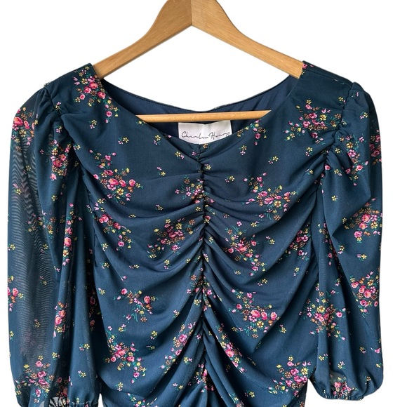 Charles Henry Floral Ruched Dress NWT - Picture 5 of 14